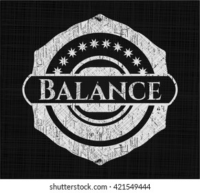 Balance written on a blackboard