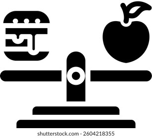 Balanced Diet Icon Glyph Vector Illustration