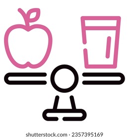 Balanced Diet icon illustration can be used for web, app, infographic, etc
