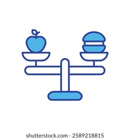 Balanced Diet icon vector stock illustration