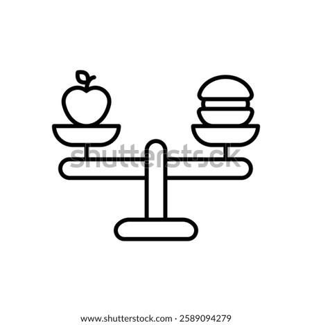 Balanced Diet icon vector stock illustration