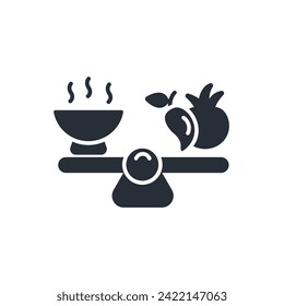 Icono de Dieta equilibrada. vector.Curso editable.Signo de estilo lineal para uso de diseño web,logotipo.Ilustración de símbolo.