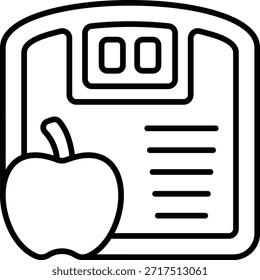 Icono de Vector de dieta equilibrada. Se puede utilizar para aplicaciones de impresión, móviles y de Web.