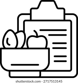 Ícone de vetor de dieta balanceada. Pode ser usado para impressão, aplicativos móveis e da Web.