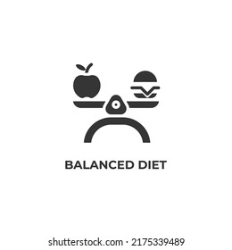 balanced diet vector icon. filled flat sign for mobile concept and web design. Symbol, logo illustration. Vector graphics