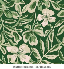A balanced and elegant surface pattern inspired by nature. Neither too dense nor too empty; a composition that breathes