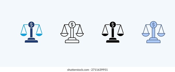 Fondo equilibrado Icono múltiple Vector de ilustración