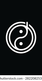 Balanced icon representing dualism and harmony for modern wellness brands.