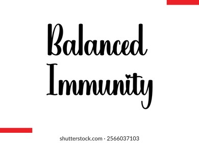 Balanced immunity Health text typography  sayings