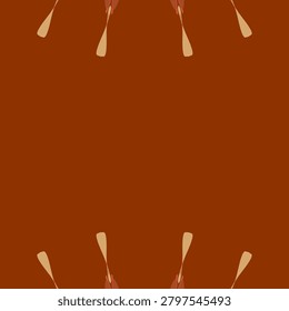 Balanced kaleidoscope design in bisque, brass tan, rust, mahogany, brick red, rust orange, apricot gold, yellow amber, burnt umber gold style