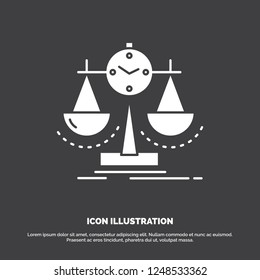 Balanced, management, measure, scorecard, strategy Icon. glyph vector symbol for UI and UX, website or mobile application