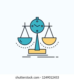 Balanced, management, measure, scorecard, strategy Flat Icon. green and Yellow sign and symbols for website and Mobile appliation. vector illustration