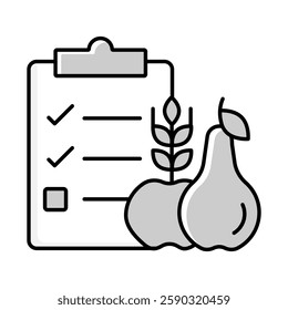 Balanced Meal – Checklist and Ingredients Representing Healthy Nutrition