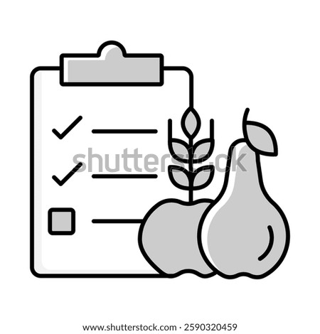 Balanced Meal – Checklist and Ingredients Representing Healthy Nutrition