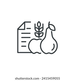 Balanced meal icon, vector illustration