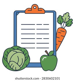Balanced meal planning guide isolated vector illustration