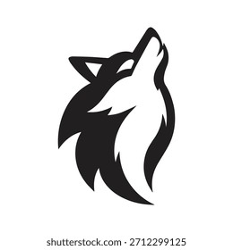 Símbolo De Lobo Moderno Equilibrado Diseñado Con Estructura Mínima Armoniosa