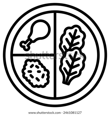 Balanced Plate icon line vector illustration