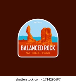 Balanced Rock National Park Logo Vector Icon Illustration 