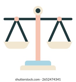 Un icono de escala equilibrada que representa el equilibrio financiero o personal.