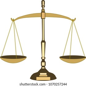 Balanced Scale of Justice that can be used as an illustration or as part of a logo