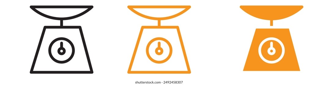 Balanced Scales Icon for Justice and Measurement Graphics Ideal for Representing Legal Balance and Weight Measurement