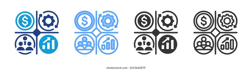 Balanced Scare Card icon set multiple style collection