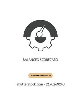 Balanced Scorecard Icons  Symbol Vector Elements For Infographic Web