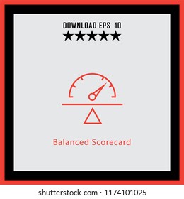 Balanced Scorecard  line icon