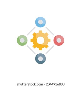Balanced Scorecard vector flat icon style illustration. EPS 10 file
