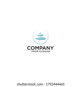 balanced stone logo concept for wellness yoga company