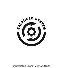 Balanced system label or Balanced system icon vector isolated. Best Balanced system label for products, websites, print design, and more about Balanced system.
