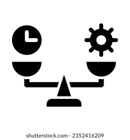 Balanced Vector Glyph Icon For Personal And Commercial Use.
