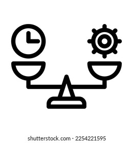 Diseño de iconos de línea de vector equilibrada