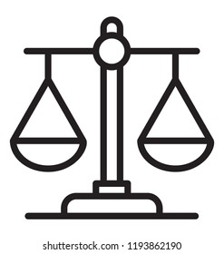 A balanced weighing scale for justice 