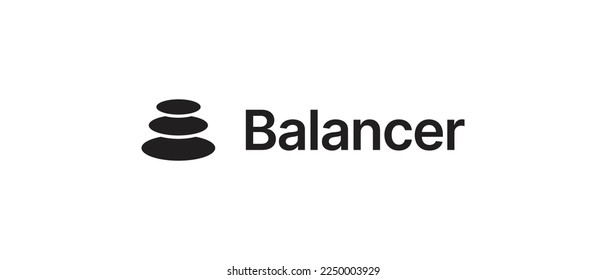 Balancer Kryptowährung BAL Token, Cryptowährung Logo auf isoliertem Hintergrund mit Text.