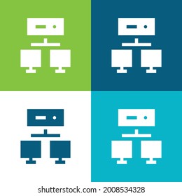 Balanceador Plano de cuatro colores conjunto de iconos mínimo