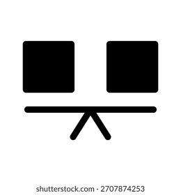 Ilustración de diseño de símbolo de Vector de icono de equilibrador