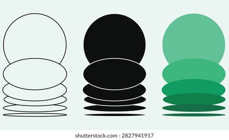 Balancer Protocol Cryptocurrency Logo Vector Set with Overlapping Gradient Circles