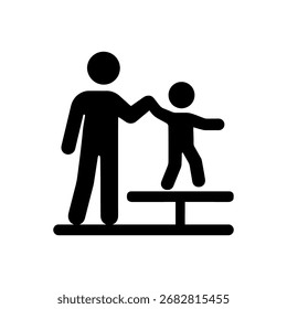 Symbol "Balancing Activities" einzeln auf weißem Hintergrund 
