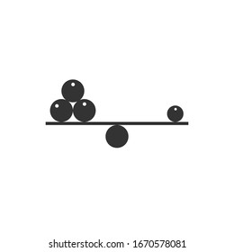 Equilibrar la calidad del negocio con el equilibrio de la cantidad. gráfico conceptual para el concepto de negocios y marketing