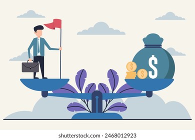 Balancing Career and Wealth, A Conceptual Illustration