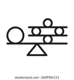 balancing icon Line Art Logo set