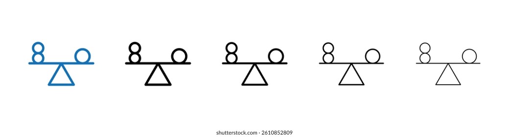 balancing icon Outline vector logo for web ui