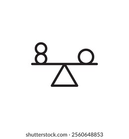 balancing icon Outline vector for web ui