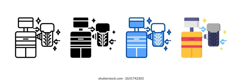 Balancing icon set bundle. Multi style icon collection perfect for websites, apps, and presentations. Simple vector icon collection