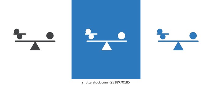 balancing icon thin line illustration