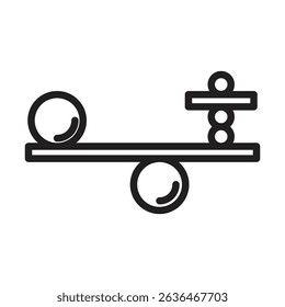 balancing icon Thin line illustration