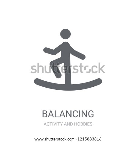 Balancing icon. Trendy Balancing logo concept on white background from Activity and Hobbies collection. Suitable for use on web apps, mobile apps and print media.