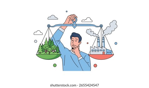 Equilibrar el progreso industrial con la preservación del medio ambiente para un futuro sostenible